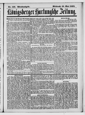 Königsberger Hartungsche Zeitung vom 10.05.1893