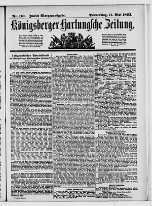 Königsberger Hartungsche Zeitung vom 11.05.1893