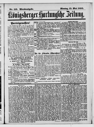 Königsberger Hartungsche Zeitung vom 15.05.1893