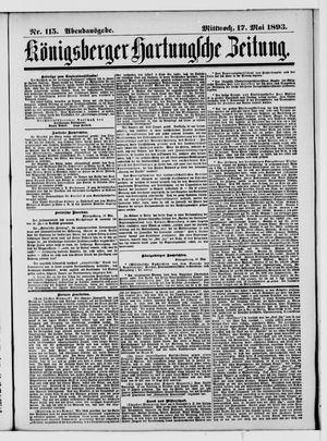 Königsberger Hartungsche Zeitung vom 17.05.1893