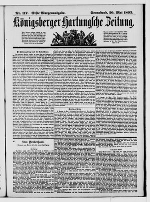 Königsberger Hartungsche Zeitung on May 20, 1893
