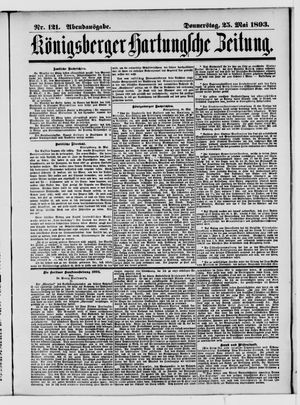 Königsberger Hartungsche Zeitung on May 25, 1893