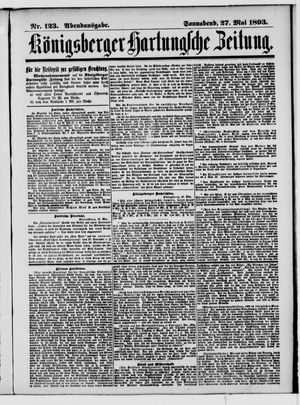 Königsberger Hartungsche Zeitung vom 27.05.1893