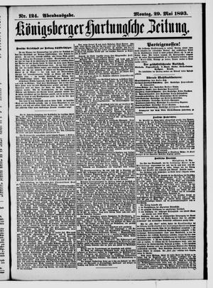 Königsberger Hartungsche Zeitung vom 29.05.1893