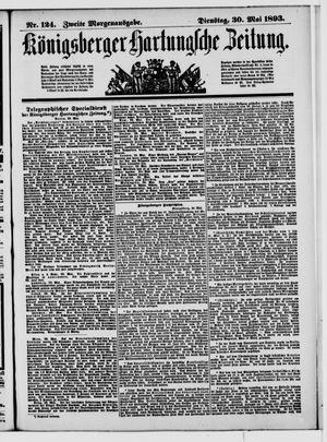 Königsberger Hartungsche Zeitung on May 30, 1893
