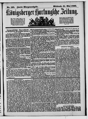 Königsberger Hartungsche Zeitung vom 31.05.1893
