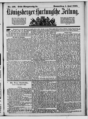 Königsberger Hartungsche Zeitung on Jun 1, 1893