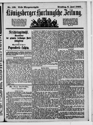Königsberger Hartungsche Zeitung vom 06.06.1893