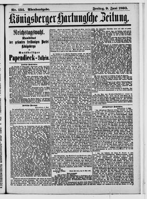 Königsberger Hartungsche Zeitung vom 09.06.1893