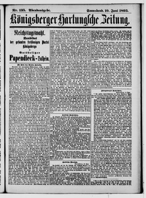 Königsberger Hartungsche Zeitung vom 10.06.1893