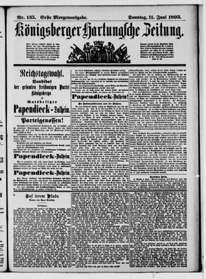 Königsberger Hartungsche Zeitung vom 11.06.1893