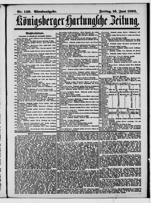 Königsberger Hartungsche Zeitung vom 16.06.1893
