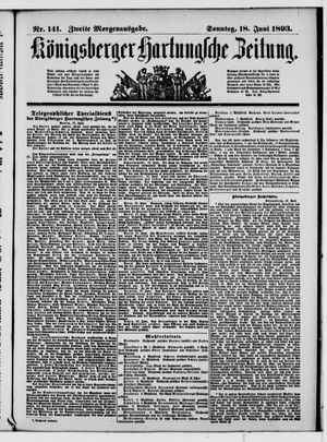 Königsberger Hartungsche Zeitung on Jun 18, 1893