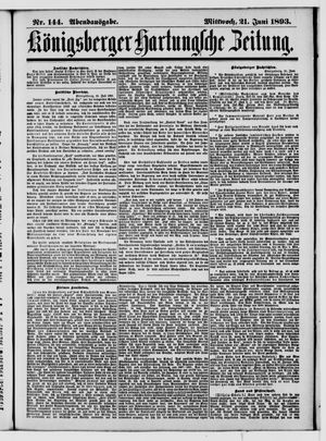 Königsberger Hartungsche Zeitung on Jun 21, 1893