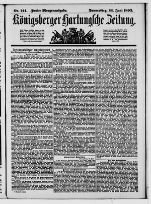 Königsberger Hartungsche Zeitung vom 22.06.1893