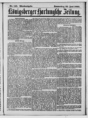 Königsberger Hartungsche Zeitung on Jun 22, 1893