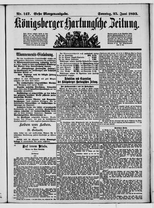 Königsberger Hartungsche Zeitung vom 25.06.1893