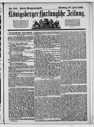 Königsberger Hartungsche Zeitung on Jun 27, 1893