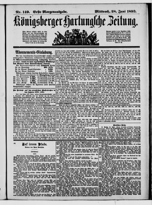 Königsberger Hartungsche Zeitung vom 28.06.1893