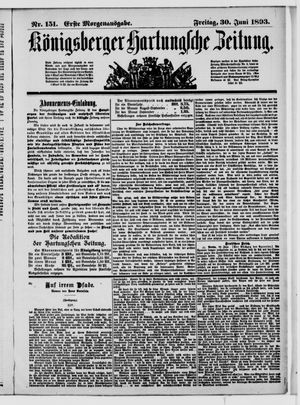 Königsberger Hartungsche Zeitung vom 30.06.1893