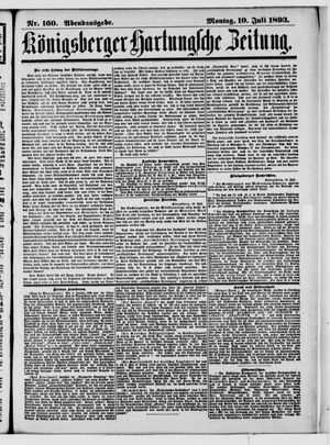 Königsberger Hartungsche Zeitung vom 10.07.1893