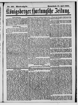 Königsberger Hartungsche Zeitung vom 15.07.1893