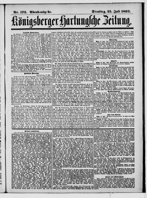 Königsberger Hartungsche Zeitung on Jul 25, 1893