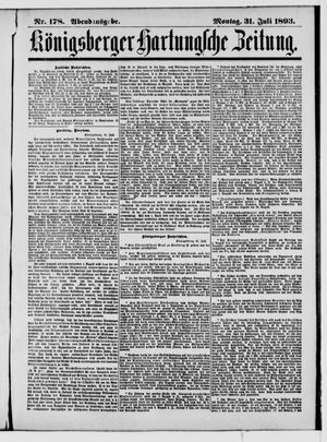 Königsberger Hartungsche Zeitung on Jul 31, 1893