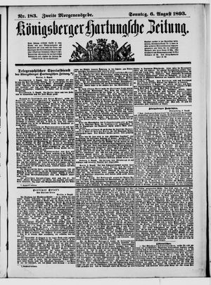 Königsberger Hartungsche Zeitung vom 06.08.1893