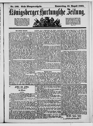Königsberger Hartungsche Zeitung vom 10.08.1893