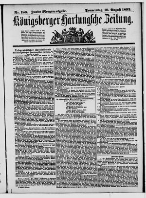 Königsberger Hartungsche Zeitung vom 10.08.1893