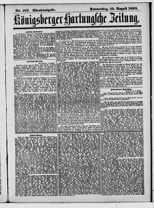 Königsberger Hartungsche Zeitung vom 10.08.1893