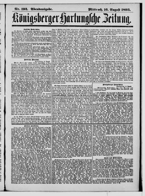 Königsberger Hartungsche Zeitung vom 16.08.1893