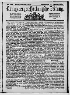 Königsberger Hartungsche Zeitung on Aug 17, 1893