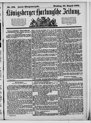 Königsberger Hartungsche Zeitung vom 22.08.1893