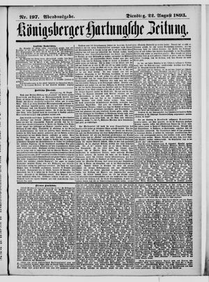 Königsberger Hartungsche Zeitung vom 22.08.1893