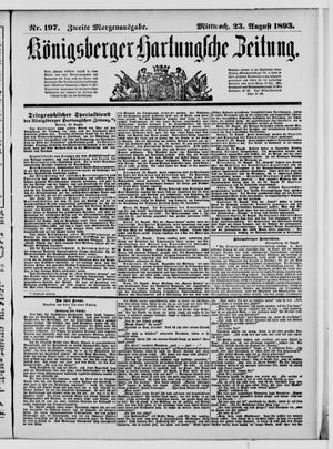 Königsberger Hartungsche Zeitung vom 23.08.1893