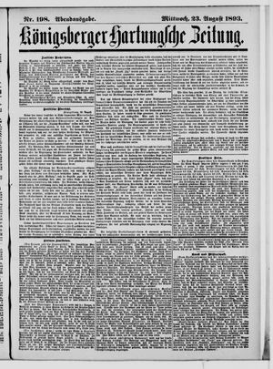 Königsberger Hartungsche Zeitung vom 23.08.1893