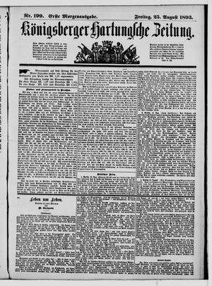Königsberger Hartungsche Zeitung on Aug 25, 1893