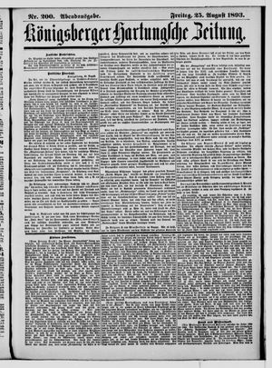 Königsberger Hartungsche Zeitung on Aug 25, 1893