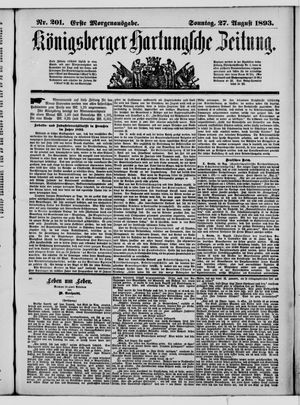 Königsberger Hartungsche Zeitung vom 27.08.1893