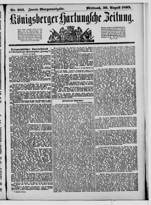Königsberger Hartungsche Zeitung vom 30.08.1893