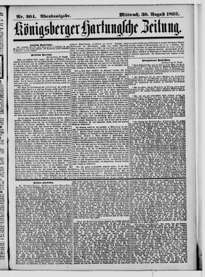 Königsberger Hartungsche Zeitung vom 30.08.1893