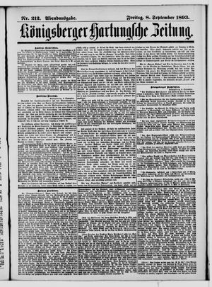 Königsberger Hartungsche Zeitung vom 08.09.1893