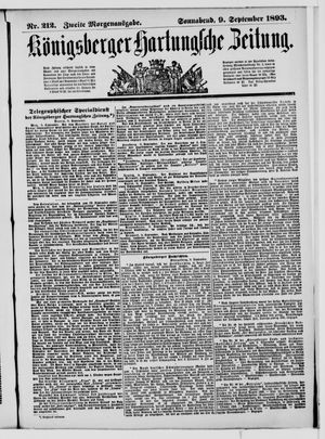 Königsberger Hartungsche Zeitung vom 09.09.1893