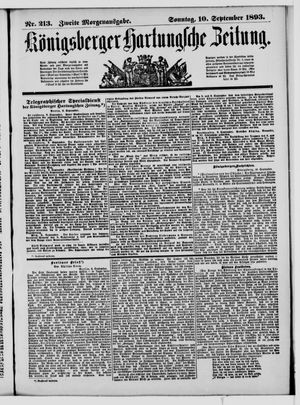 Königsberger Hartungsche Zeitung vom 10.09.1893