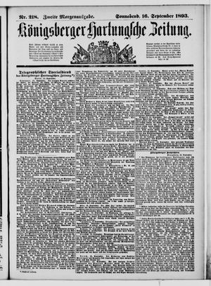 Königsberger Hartungsche Zeitung vom 16.09.1893