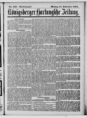 Königsberger Hartungsche Zeitung on Sep 18, 1893