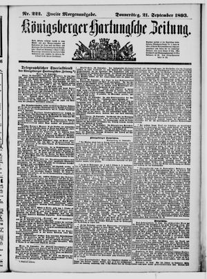 Königsberger Hartungsche Zeitung vom 21.09.1893