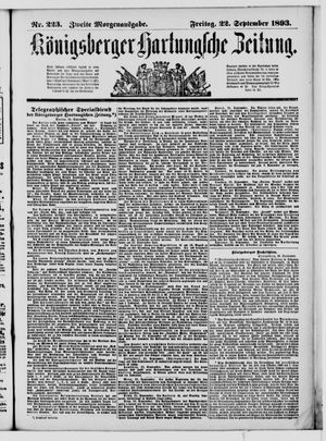 Königsberger Hartungsche Zeitung vom 22.09.1893